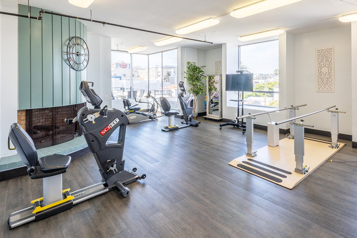 the rehab gym at Beachwood Post-Acute and Rehab